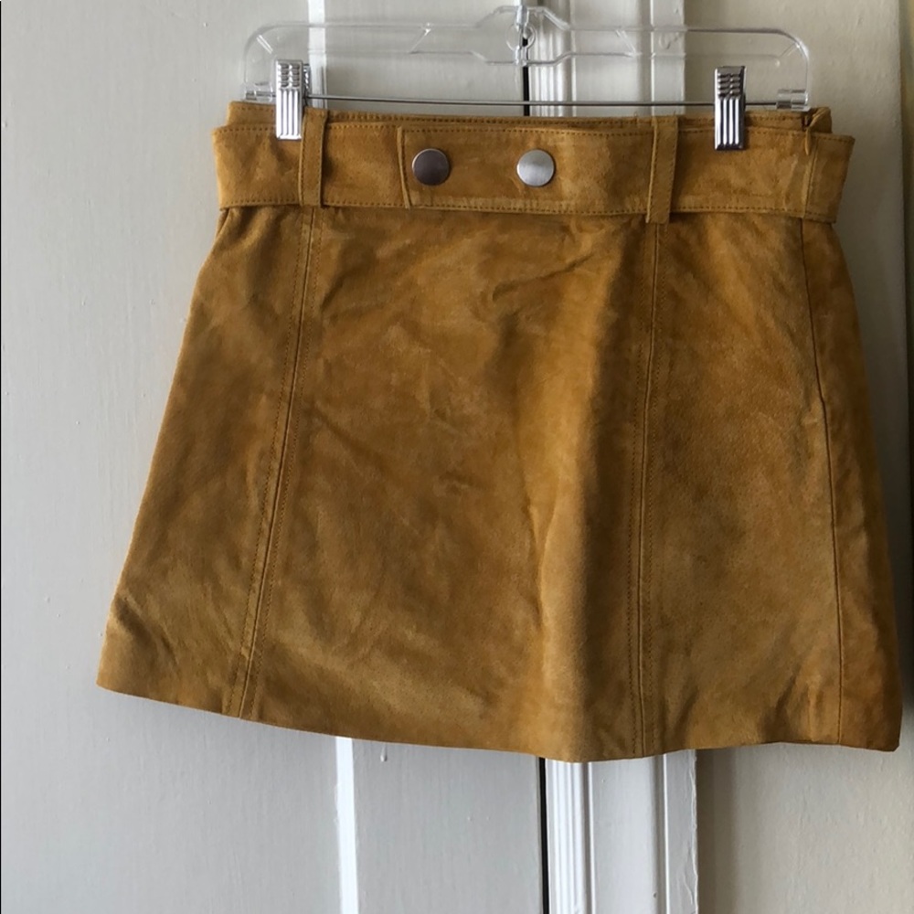 Yellow/gold suede Zara skirt - only worn twice!
